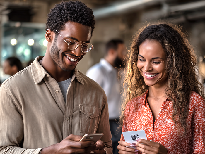 maryjames 66268 two young professionals smiling and exchanging f59ac3e5 eba5 47e9 816c ce71f861e269